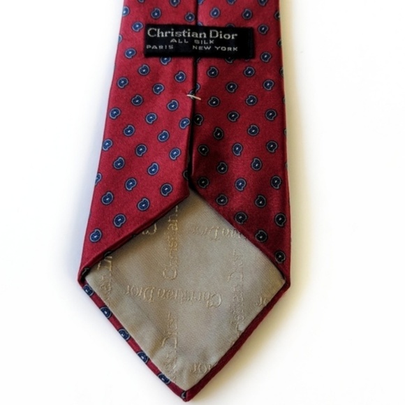 100% Silk Vintage Christian Dior Paisley Tie - Picture 2 of 3